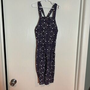 Ade + Ayo Toddler Purple Mudcloth Print Cotton Overalls Size 4T Bib Jumpsuit
